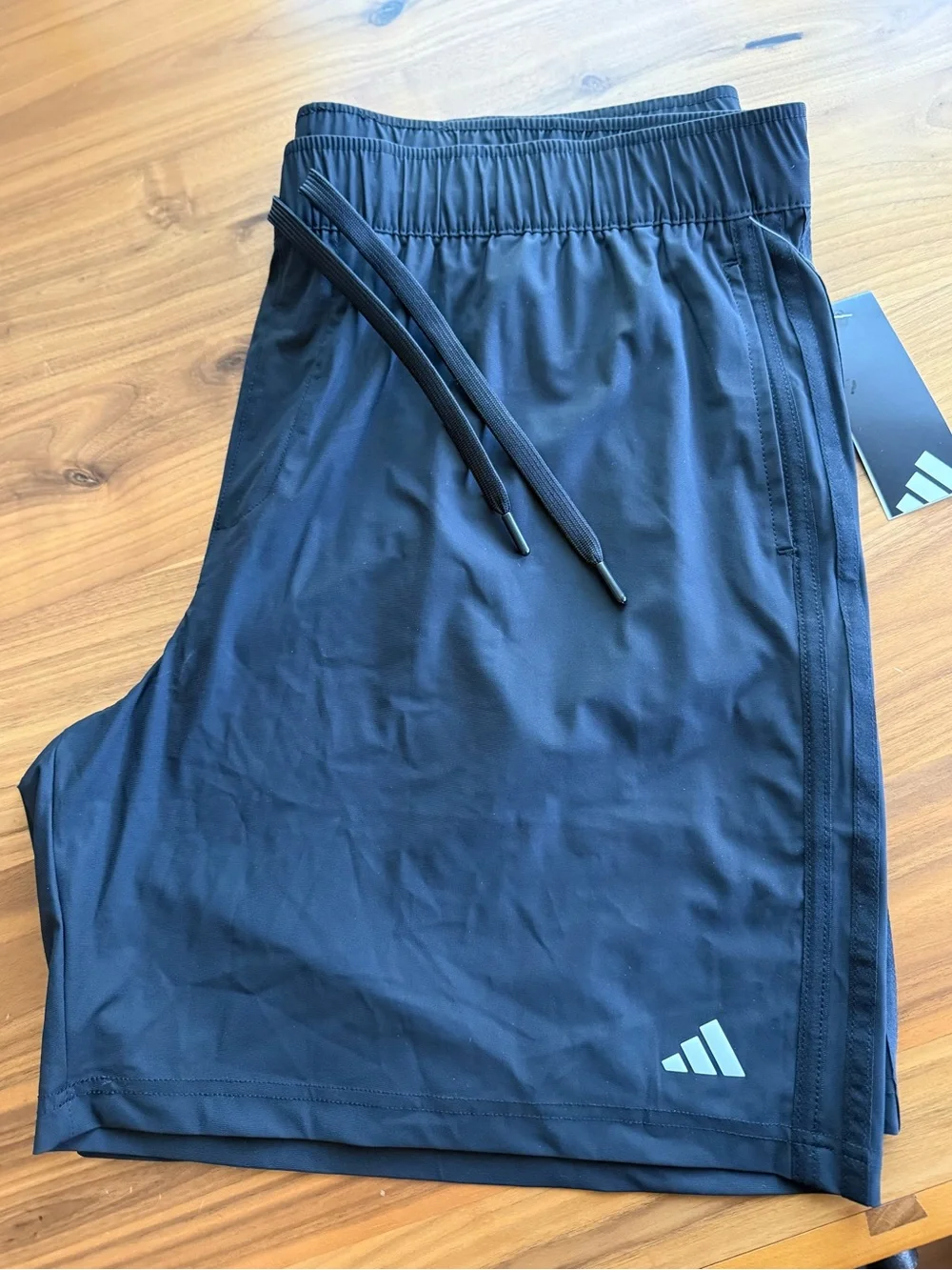 adidas Men's Black Athletic Drawstring Training Shorts